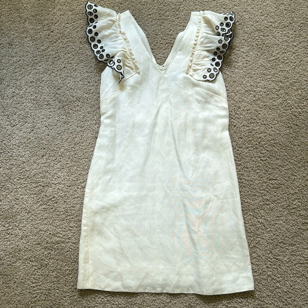 J.Crew White Linen Dress (Size: 0)